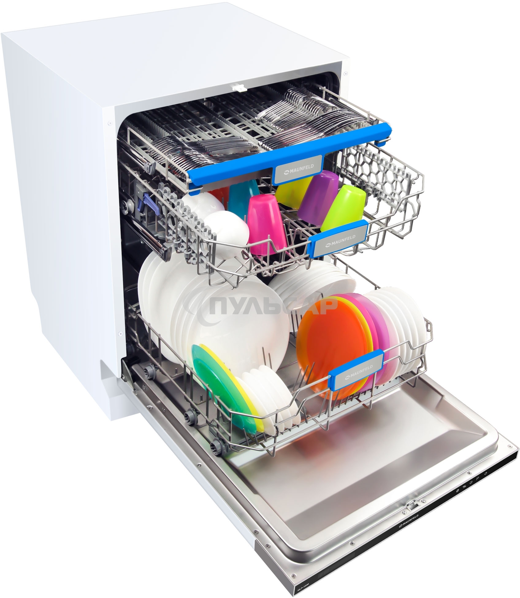 Встраиваемая посудомоечная машина Maunfeld MLP-12IM, черный, 59.8 см, 14 компл., 44 дБ, класс A++