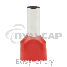 Наконечник штыревой втулочный изол. НШвИ(2) 10.0-14 (уп.50шт) EKF nhvi2-10.0-14