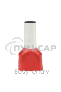 Наконечник штыревой втулочный изол. НШвИ(2) 10.0-14 (уп.50шт) EKF nhvi2-10.0-14