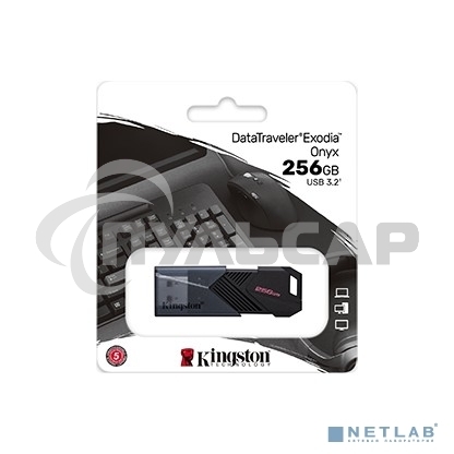 Флешка USB R/W R/W Kingston 256 Gb DataTraveler Exodia Onyx DTXON/256 Gb USB3.2 черный