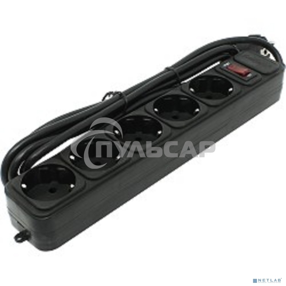 Сетевой фильтр ExeGate EX221185RUS SP-5-3B (5 розеток, 3м, евровилка, черный)