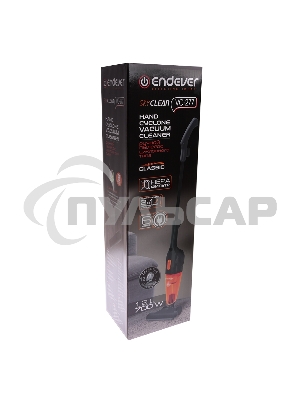 Пылесос вертикальный циклонного типа Endever SkyClean VC-277, темно-серый/оранжевый, мощность 700 Вт, циклонная система фильтрации, 6 шт/уп