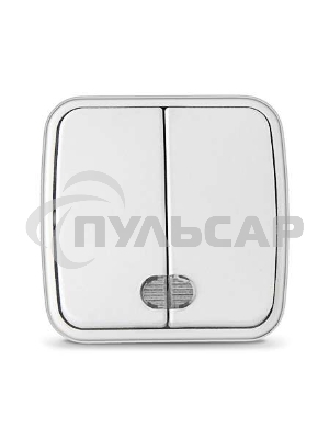 Выключатель 2-кл. ОП Электра 10А IP20 с подсветкой белый Союз 0030