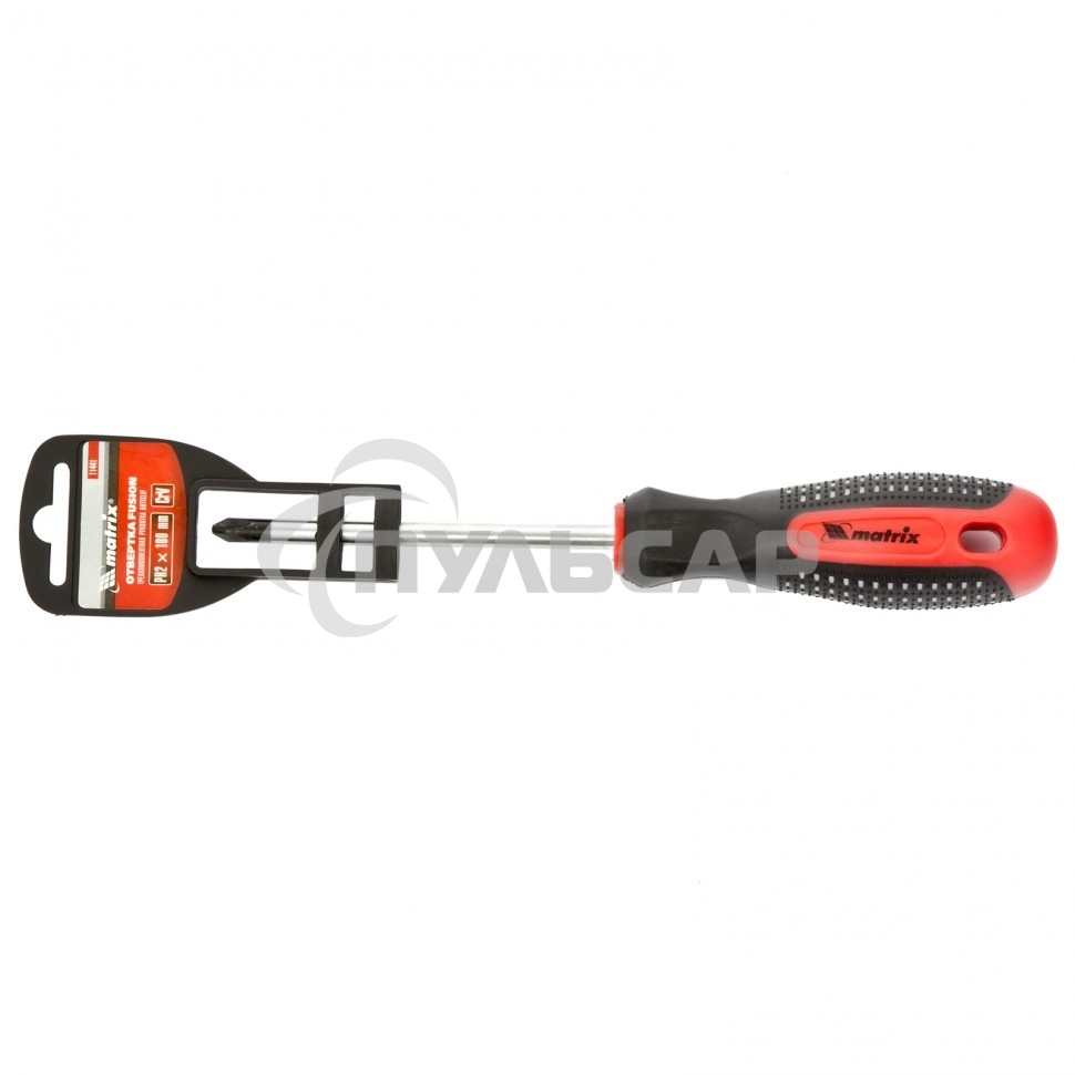 Отвертка Matrix Fusion, PH2 х 100 мм, CrV, 3-х компонентная рукоятка 