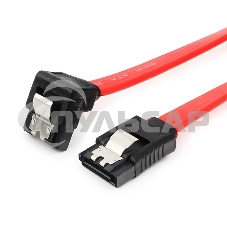 Кабель интерфейсный SATA Cablexpert CC-SATAM-DATA90-0.8M, 80см, угловой разъем, 7pin/7pin, защелка, пакет