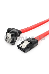 Кабель интерфейсный SATA Cablexpert CC-SATAM-DATA90-0.8M, 80см, угловой разъем, 7pin/7pin, защелка, пакет