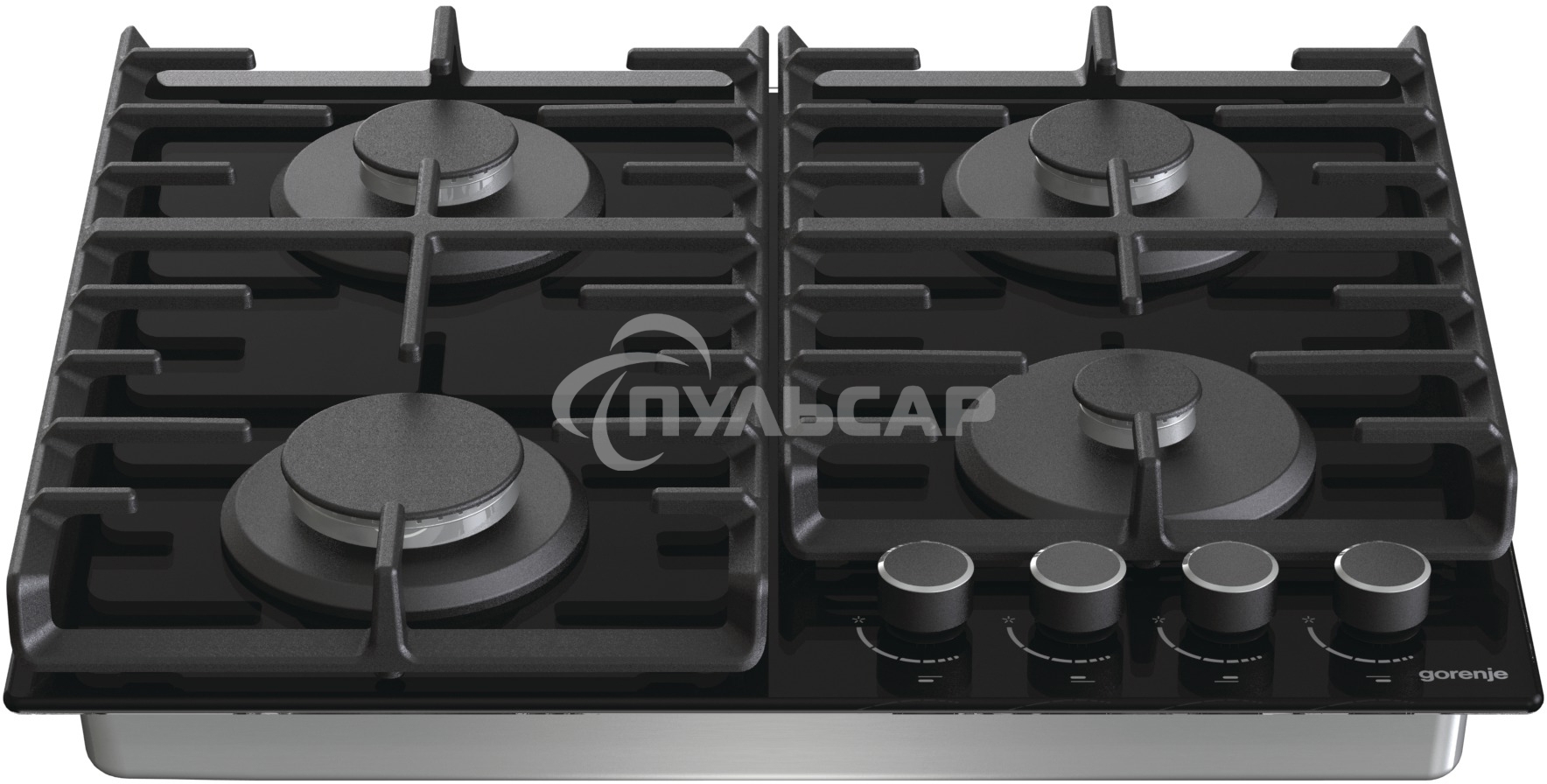 Газовая варочная панель Gorenje на закаленном стекле, Габаритные размеры (шхвхг): 60 × 13.6 × 52 см Газ-контроль