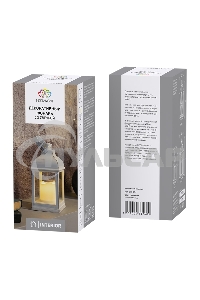 Декоративный фонарь Neon-night со свечкой, белый корпус, размер 10.5х10.5х22,35 см, цвет теплый белый