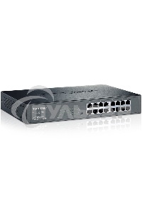 Сетевой коммутатор TP-Link SMB TL-SG1016DE 16-Port Gigabit Easy Smart Switch, 16 10/100/100Mbps RJ45 ports, MTU/Port/Tag-based VLAN, QoS, IGMP Snooping