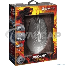 Мышь проводная Defender Dark Agent GM-590L черный, 12800 dpi, USB, кнопки - 6
