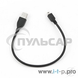 Кабель Gembird CCP-USB2-AM5P-1 USB 2.0 кабель PRO для соед. 0,3м AM/miniBM позол.конт., черный