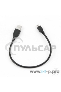 Кабель Gembird CCP-USB2-AM5P-1 USB 2.0 кабель PRO для соед. 0,3м AM/miniBM позол.конт., черный