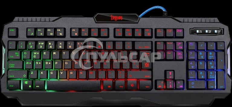 Клавиатура проводная Defender Legion GK-010DL RU, USB, черный