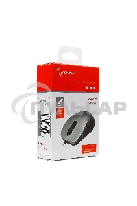Мышь проводная Gembird MOP-100-S серебристый, 1000 dpi, USB, кнопки - 3