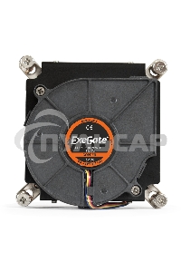 Кулер для процессора ExeGate ESNK-0049.PWM.1U.115x.Cu бронзовый, 75 мм, медь, 5000 об/мин, 54 дБ, 4 pin, 115 Вт, 30 мм