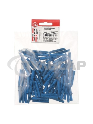 Дюбель распорный Чапай 6х40 шипы+усы полипропилен (уп.100шт) пакет Tech-Krep 117855