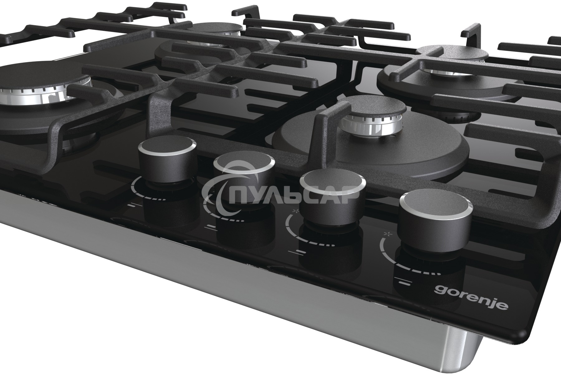 Газовая варочная панель Gorenje на закаленном стекле, Габаритные размеры (шхвхг): 60 × 13.6 × 52 см Газ-контроль
