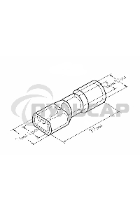Клемма плоская полностью изолированная термоусаживаемая гнездо 6.6 мм 4-6 мм² (РПи-м-т 6.0-(6.3) желтый Rexant