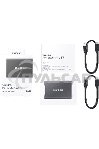 Внешний SSD Samsung T7, 1TB, USB 3.2 Gen 2 Type-C, R/W 1050/1000, серый