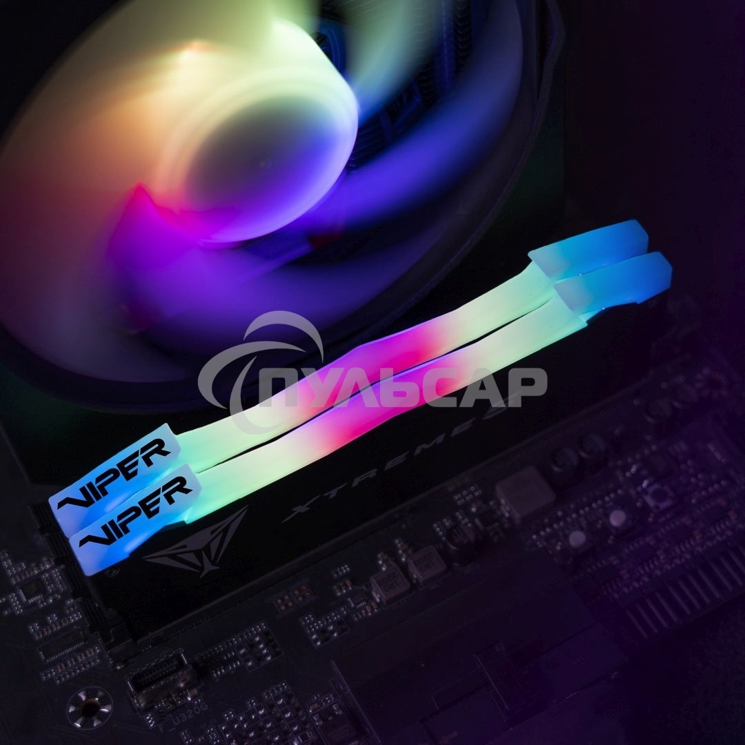 Оперативная память Patriot Viper Xtreme 5, DDR5, 32Gb (2x16Gb), 8000MHz, CL38, DIMM, с радиаторами, RGB, черный