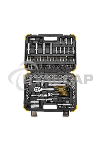Набор инструментов, 1/2, 1/4, CrV, пластиковый кейс, 94 предмета KRANZ