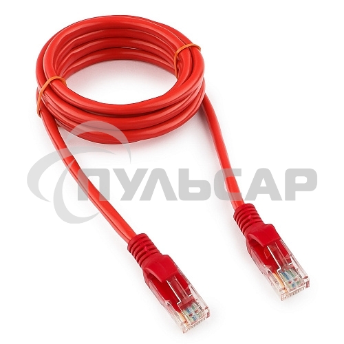 Патч-корд UTP Cablexpert кат.5e, 1.5м, литой, многожильный (красный)