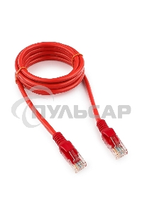 Патч-корд UTP Cablexpert кат.5e, 1.5м, литой, многожильный (красный)