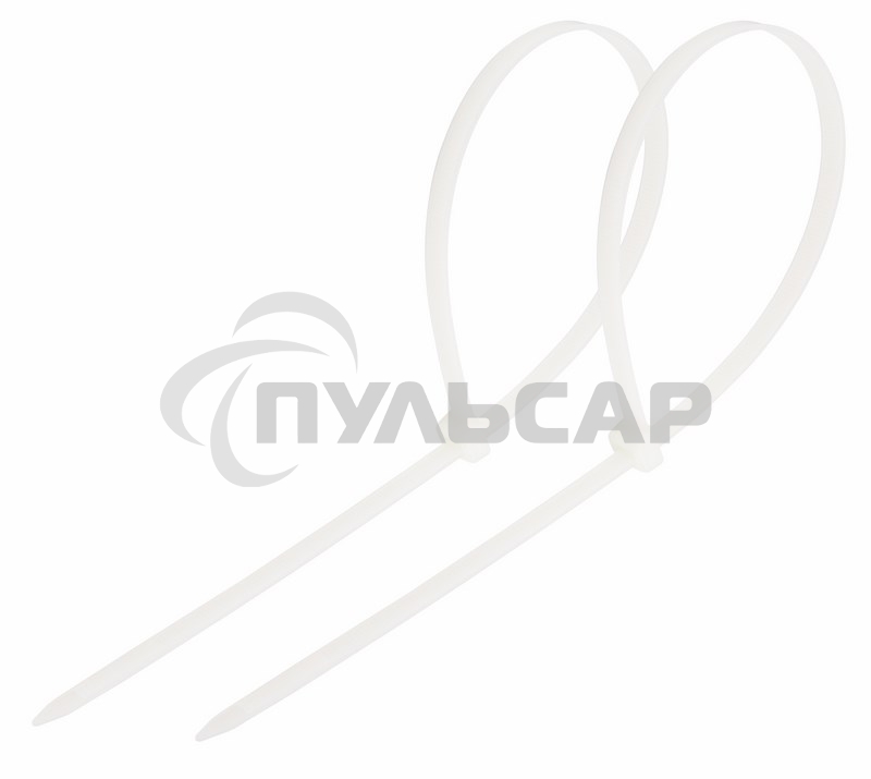 Хомут-стяжка кабельная нейлоновая Rexant 300 x4,8 мм, белая, упаковка 100 шт.