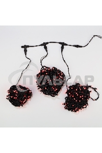 Гирлянда Neon-night LED ClipLight 24V, 3 нити по 20 м, свечение с динамикой, цвет диодов красный