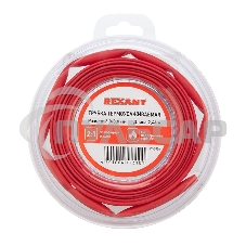 Трубка термоусаживаемая 6.0/3.0мм красн. ролик 2.44м Rexant 29-0034