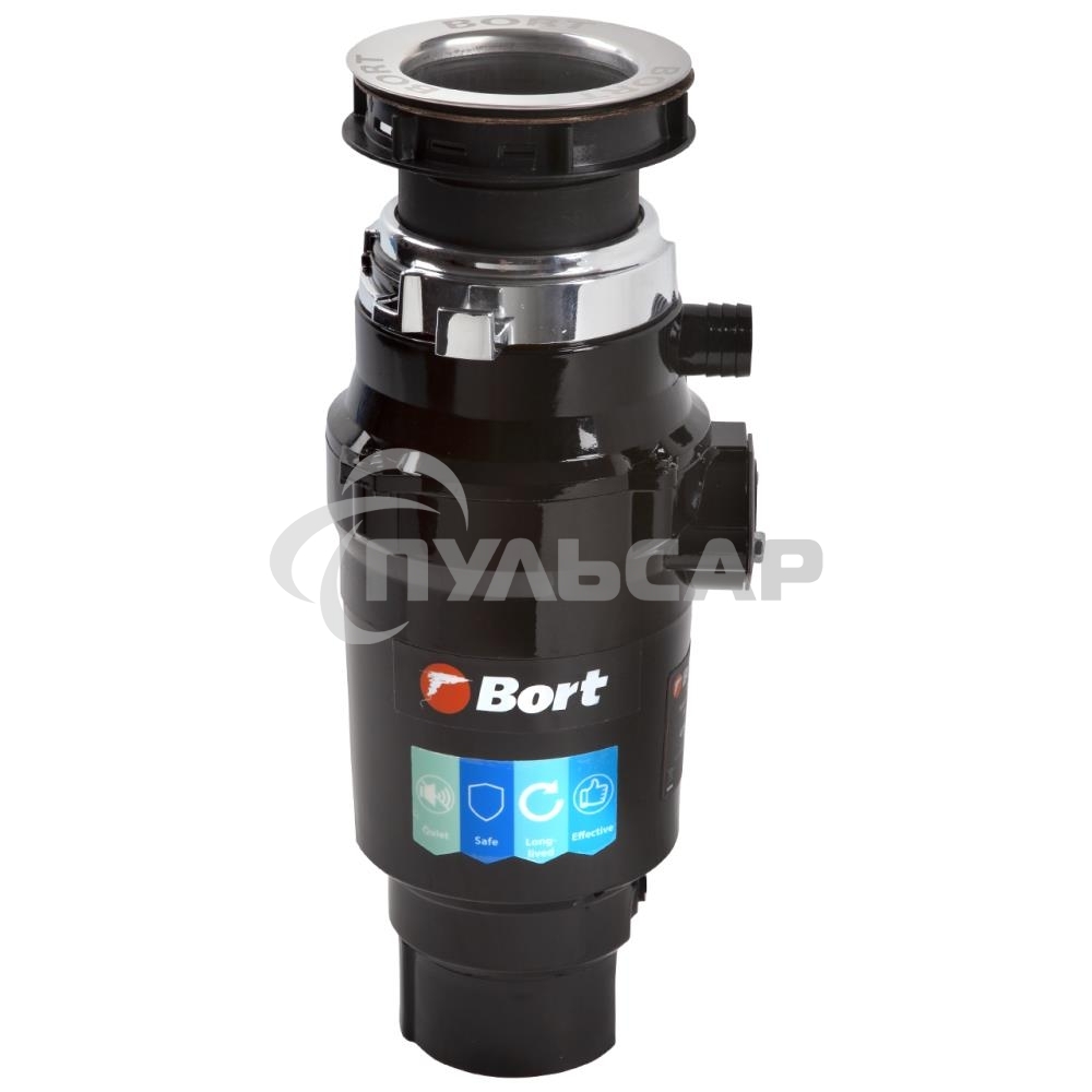 Измельчитель пищевых отходов Bort MASTER ECO (91275752) Число ступеней измельчения 2 ; Система шумоизоляции Да ; Мощность 390 Вт; Объем камеры 1000 мл; Материал камеры Металл ; Система защиты от перегрузки и заклинивания; Скорость холостого хода 2600 об/м