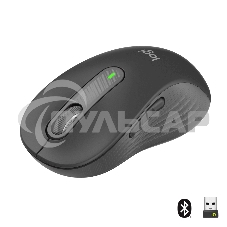Мышь беспроводная Logitech Signature M650 L графитовый, 4000 dpi, радиоканал, Bluetooth, USB, кнопки - 5
