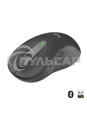 Мышь беспроводная Logitech Signature M650 L графитовый, 4000 dpi, радиоканал, Bluetooth, USB, кнопки - 5