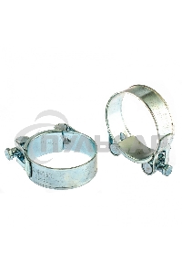 Хомуты металлические, силовые 56-59 мм, ширина 22 мм, шарнирные, W1, 2 шт. Сибртех