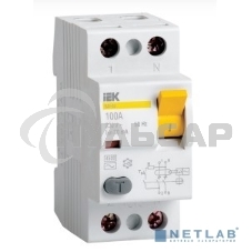 Выключатель дифференциального тока (УЗО) 2п 63А 100мА тип ACS ВД1-63 ИЭК MDV12-2-063-100