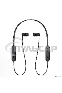 Гарнитура вкладыши Sony WI-C100 черный беспроводные bluetooth шейный обод