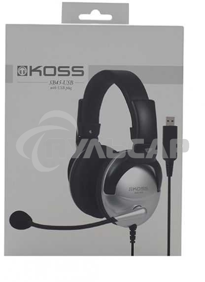Наушники KOSS SB-45 USB Гарнитура, закрытого типа с электретным микрофоном и VC,част. 18-20000 Гц,импеданс 100 Ом, чувствительность 103 дБ, шнур 2,4м, USB-подключение к ПК