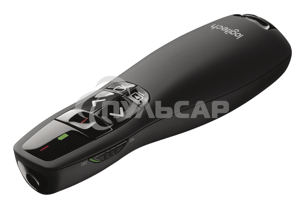 Презентер беспроводной Logitech R400 черный, радиоканал, USB, кнопки - 5