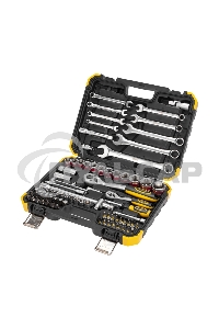 Набор инструментов KRANZ 1/2, 1/4, CrV, пластиковый кейс, 82 предмета