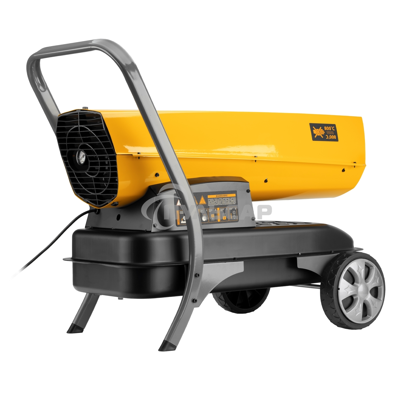 Дизельная тепловая пушка Denzel DHG-45i, 45 кВт, 1000 м3/ч, прямой нагрев, электронный термостат