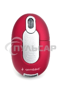 Мышь беспроводная Gembird MUSW-605 красный, 1200 dpi, радиоканал, USB, кнопки - 3