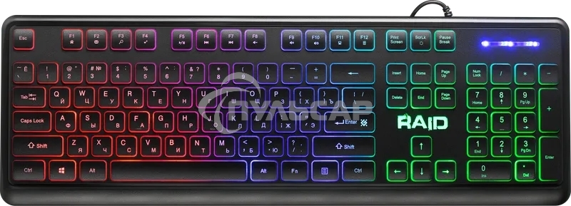 Клавиатура проводная Defender Raid GK-778DL, USB, черный