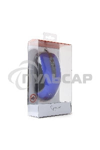 Мышь проводная Gembird MOP-400-B синий, 1000 dpi, USB, кнопки - 3