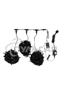 Гирлянда Neon-night LED ClipLight 24V, 3 нити по 20 м, свечение с динамикой, цвет диодов красный