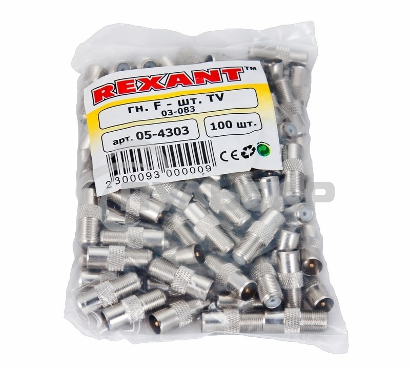 Переход гнездо F-штекер TV Rexant