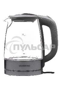 Чайник электрический Starwind SKG2315 1.7л. 2200Вт серый/серебристый (корпус: стекло)