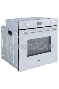 Духовой шкаф встраиваемый полноразмерный Evelux EO 650 PW, 60 см, 9 режимов, 70л, белое стекло