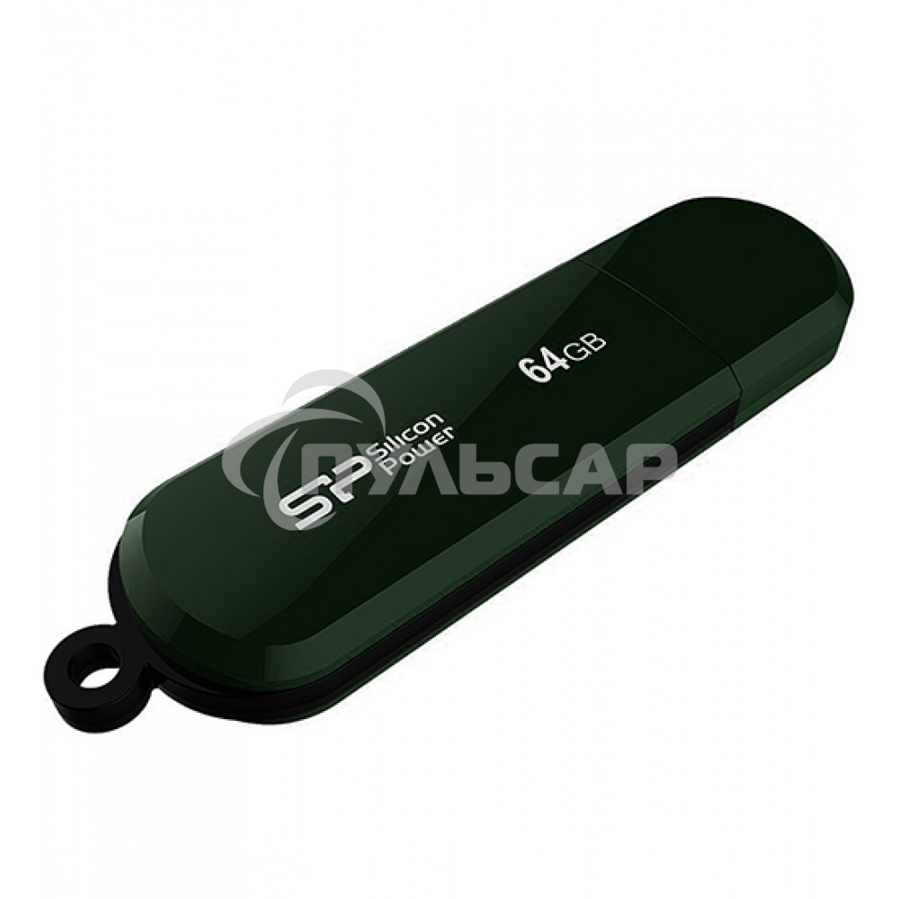 Флешка USB 64 Gb Silicon Power Lux Mini 320, USB 2.0, Green