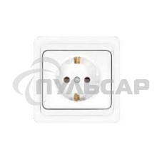 Розетка 1-м СП Валери 16А с заземл. бел. UNIVersal В0028