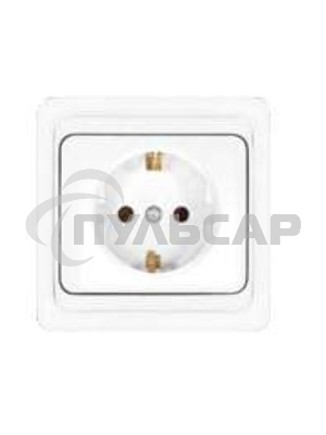 Розетка 1-м СП Валери 16А с заземл. бел. UNIVersal В0028